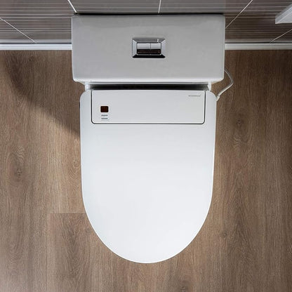 WOODBRIDGE One Piece 1.1GPF/1.6 GPF Dual Flush Elongated Toilet with Advance Smart Toilet in White