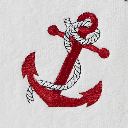 SKL Home Americana Anchor Hand Towel Set, 16x25, 2 Pack | Decorative embroidery for nautical & coastal décor. Can be used in the bathroom, kitchen, bar or any sink space.