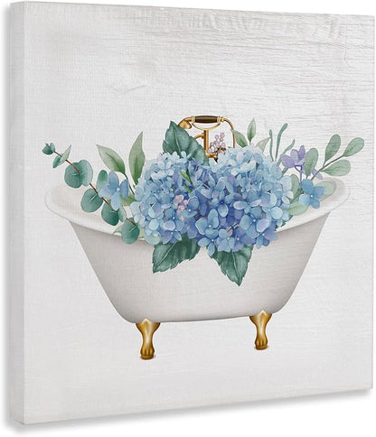 Stupell Industries Chic Bathtub Hydrangea Blossoms Canvas Wall Art, Design by Lil' Rue | Stupell Industries | 36 x 36 Inches, Easy to Hang and Sturdy, Made in USA, by Lil' Rue
