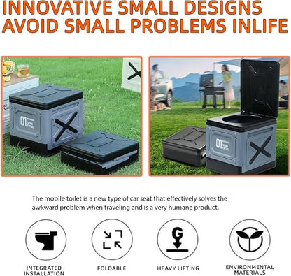 Portable Toilet for Camping, Car, Travel, Outdoor, Hiking, Backpack, Trips, Tent, Boat, Beach, Traffic Jam, Home - Compact, Lightweight, and Durable for Child Adults