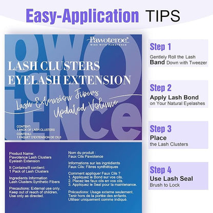 Lash Clusters 40D 280pcs Cluster Eyelash Extensions 9-16mm Mix Eyelash Clusters Lash Extension Individual Lashes for Self Application (40D, 0.07D, 9-16mm)