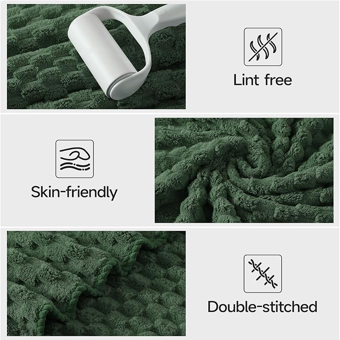 REDKISS Olive Green Microfiber Towels Set of 6-35x70 Inches Oversized Bath Sheets, Extra Large Bath Towels Set of 6, Super Soft Quick Dry Lint Free Absorbent Waffle Microfiber Shower Towels