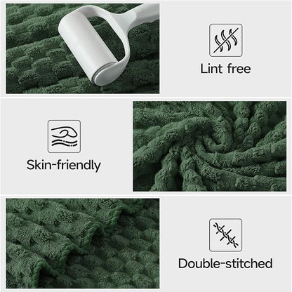 REDKISS Olive Green Microfiber Towels Set of 6-35x70 Inches Oversized Bath Sheets, Extra Large Bath Towels Set of 6, Super Soft Quick Dry Lint Free Absorbent Waffle Microfiber Shower Towels