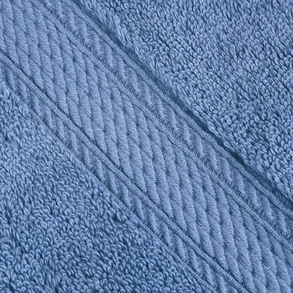 SUPERIOR Egyptian Cotton Ultra Plush & Absorbent, 8 Piece Set, Denim Blue | Quick Dry, Soft Luxury Towel Set, Bath Essentials, Guest Bath, Spa, 2 Bath, 2 Hand, 4 Face Towels, Madeline Towels