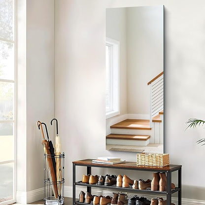 CILIBER Frameless Mirror, 24x60 Mirrors for Wall, Large Bathroom Mirror for Over Sink, Rectangle Frameless Vanity Mirror with Polished Edge, 3mm Tempered Glass, Hangs Horizontally or Vertically