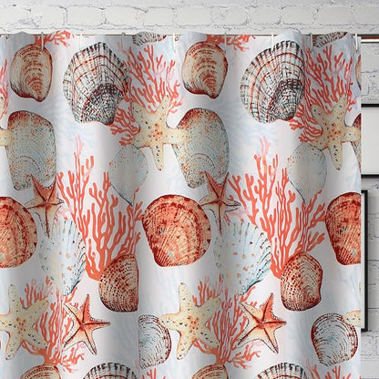 Greenland Home Fashions Fabric Sensations Shower Curtain, Stylish Bathroom Decor, Machine Washable, 72 inches x 72 inches, Beach Days