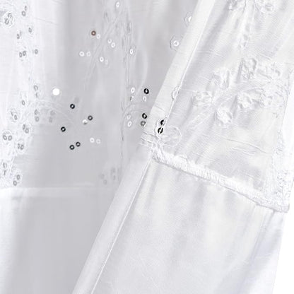 Lush Decor Maria Shower Curtain, 72" x 72", White & Silver