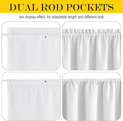 NICETOWN Faux Linen Door Curtain Panel, French Door Curtains Blackout Thermal Insulated Sidelight Privacy Panels for Window/Living Room/Doorways (25W by 72L inches, 1 Panel, Greyish White)