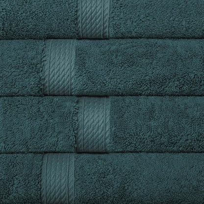 Superior Egyptian Cotton Plush & Absorbent, Hand Towel Set of 4, Teal | Quick Dry, Soft Luxury Towel Set, Bath Essentials for Bathroom, Guest Bath, Spa, 4 Piece Set, Madeline Towels