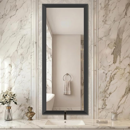 DESBING 20"x48" Black Bathroom Mirrors for Over Sink | 3MM Tempered Glass, Metal Frame, Rectangle Vanity Wall Mirror for Bathroom, Living Room, Bedroom, Horizontally or Vertically