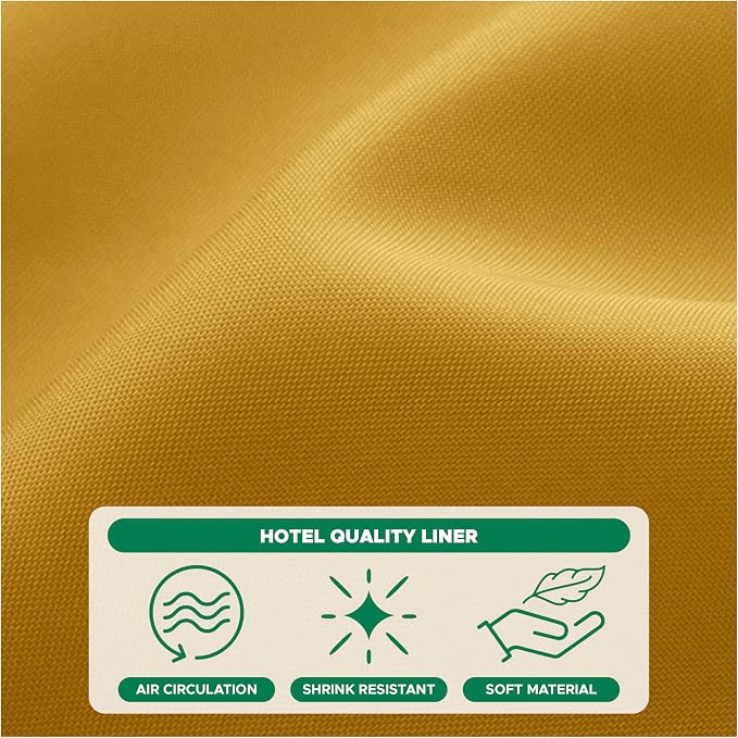 Fabric Shower Curtain Liner 72x72 Inch-Gold Standard Size Shower Liners | Hotel Quality Water Resistant Shower Liners for Bathroom-Machine Washable Cloth Polyester Bath Curtain-Rental Apartment Home