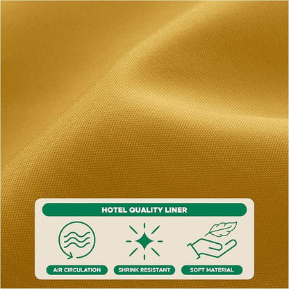 Fabric Shower Curtain Liner 72x72 Inch-Gold Standard Size Shower Liners | Hotel Quality Water Resistant Shower Liners for Bathroom-Machine Washable Cloth Polyester Bath Curtain-Rental Apartment Home