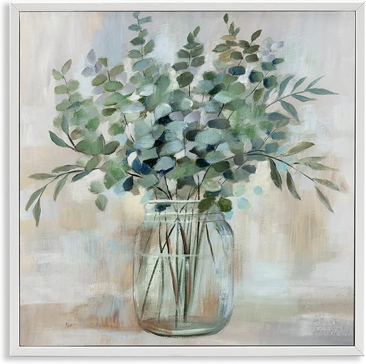 Soothing Eucalyptus Herb Arrangement, 17 x 17 Inch Framed Giclée Print | Stupell Industries · By Nan · Ready to hang · Perfect for farmhouse or rustic rooms · Made in USA