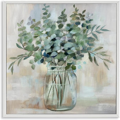 Soothing Eucalyptus Herb Arrangement, 12 x 12 Inch Framed Giclée Print | Stupell Industries · By Nan · Ready to hang · Perfect for farmhouse or rustic rooms · Made in USA