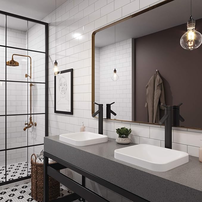Kraus KSR-9MW Natura Bathroom Sink, Matte White