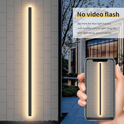 Aipsun Outdoor Lights 2 Packs,Modern Outdoor Wall Light 71inch Long Strip LED Wall Sconce IP65 Anti Rust Warm Light Fixture 3000K Exterior Wall Mount Lights for Entrance, Hallway, Garage, Porch