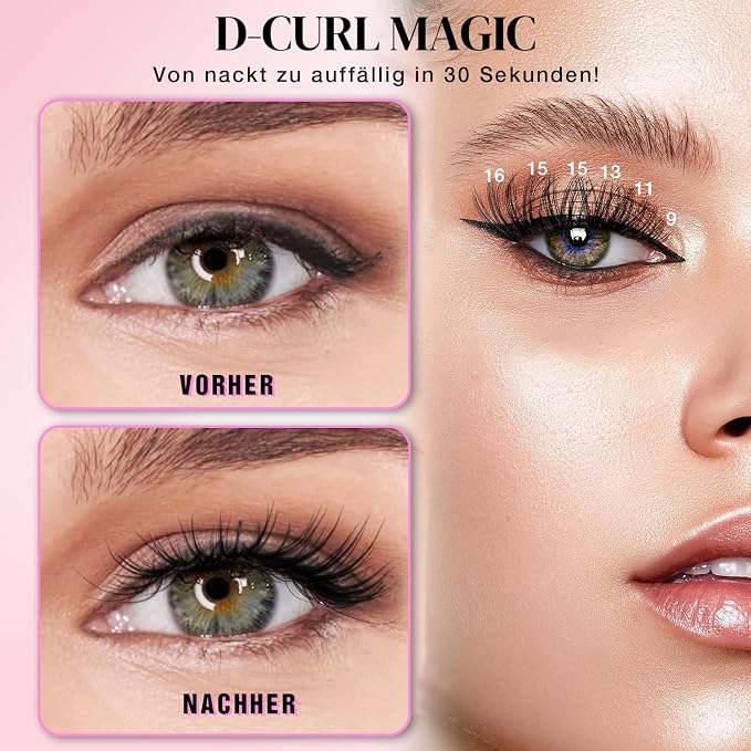 Lash Clusters Kit, DIY Cluster Eyelash Extensions 9‑16mm, 30D+40D, 280pcs Fluffy D Curl Natural Lashes with Bond & Seal,Remover,Tweezers,Brush–Fake Cat Eye Wispy Individual Clusters(MIX1-1-L)