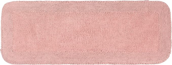 Home Weavers Radiant Collection 100% Cotton Bathroom Rugs Set, Washable Rug, Soft Cotton Extra Soft and Absorbent Bath Rug, Kitchen Mat, Bath Mat Set, Bath Floor Mat Non Slip, 21"x54" Runner, Pink