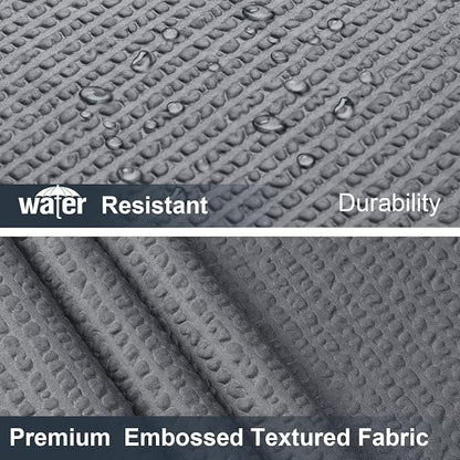 Grey Shower Curtain for Bathroom 72 Inches Eatra Long, Elegant 3D Embossed Textured Cloth Waffle Shower Curtain, Modern Luxury Hotel Style, Water Repellent, Machine Washable, 60X72, Grey