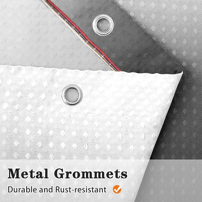 Shower Curtain Set, for Bathroom Decor 72" x 72", Modern Gradient | Ombre Waffle Textured Waffle Textured Cloth Waterproof Matching Window Shower Curtain 36 x 30 Inches