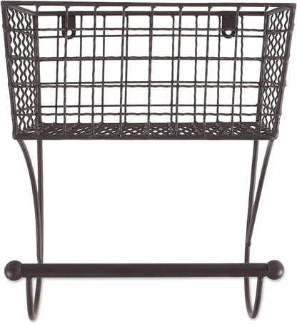 DII Rustic Farmhouse Bathroom Décor, Metal Storage, Small Towel Bar, Rustic