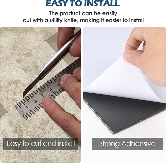 Yipscazo 10 Sheet Peel and Stick Backsplash Mosaic Tiles Stainless Steel Metal Kitchen Backsplash Stick on Tiles for Stove, Bathroom, Laundry in Ecru Stone (11.8'' x 11.8'')