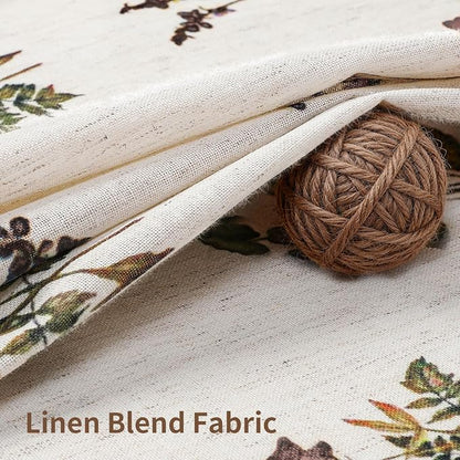 Colorful Star Farmhouse Floral Linen Shower Curtain, Vintage Boho Shower Curtain for Bathroom, French Country Pattern Waterproof Bathroom Curtains, 72" W x 72" L
