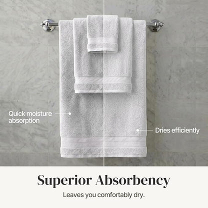 Modern Threads 4-Pack SpunLoft Bath Sheet Grey 35x66