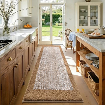 70x24 Long Bathroom Rugs Washable Non Slip, Coffee Bath Mat for Bathroom Floor Tub, Soft Absorbent Quick Dry Mats for Shower, Bathtub,Home Decor