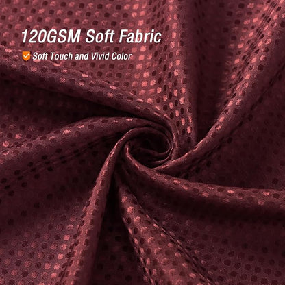 Burgundy Fabric Shower Curtain, 72 X 72 | Cloth-Textured Shower Curtain for Bathroom - Soft Cloth & Hotel Spa Luxury, Water Repellent, Machine Washable