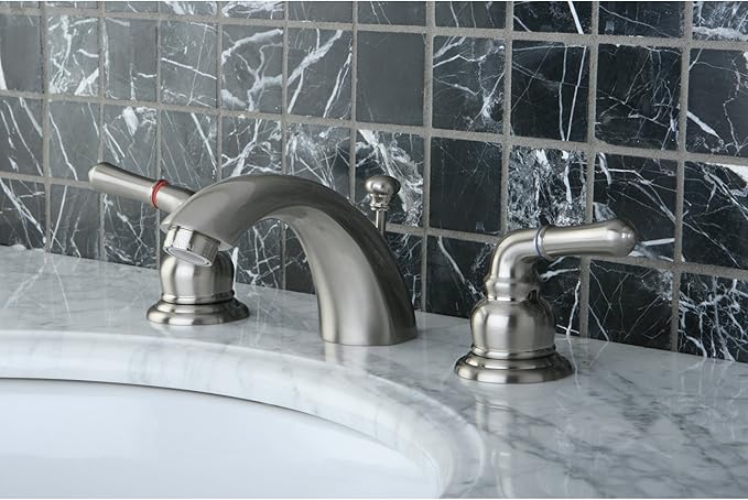 Kingston Brass KB958KL Mini-Widespread Bathroom Faucet, Brushed Nickel