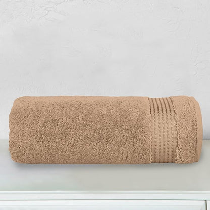 Elegant Comfort Premium Turkish Cotton 1 Piece Jumbo Bath Towel - 35 x 70 inch, Luxurious Hotel Spa Quality 100% Turkish Cotton Large Bath Towel - Highly Absorbent - Soft Bathroom Towel, Taupe