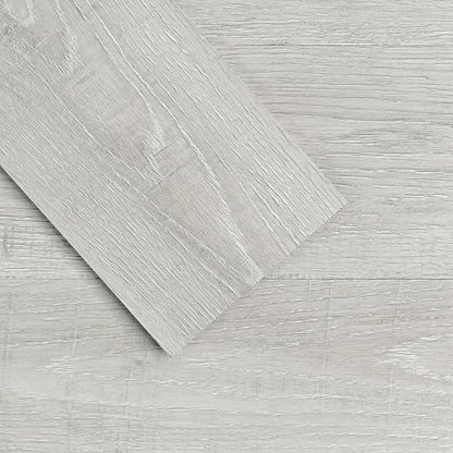 MULGREAT Peel and Stick Floor Tile, 54 Sq.Ft Self Adhesive Vinyl Flooring Plank, 36 Pieces Waterproof Heavy Duty Wood Grain Tiles, 36"x6" DIY Planks for Bedroom Kitchen Apartment Bathroom White