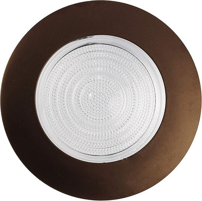 NICOR Lighting 6 inch Oil-Rubbed Bronze Recessed Shower Trim with Glass Fresnel Lens (17502OB)