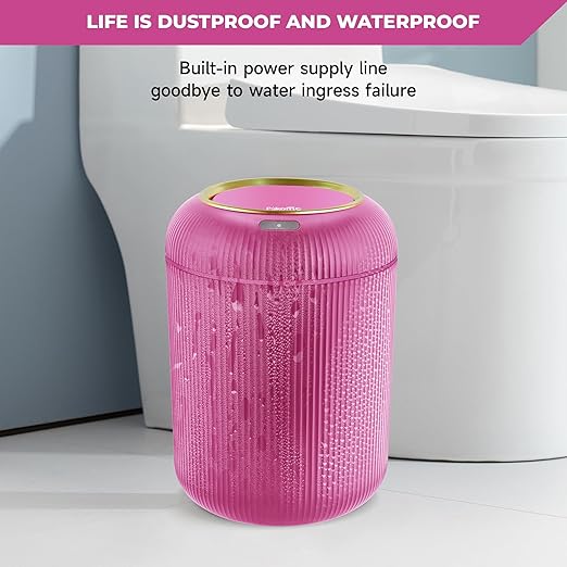 Pukomc Smart Sensor Wastebasket, Convenient and Hygienic Easy to Use | Technology Sensor Waterproof Wastebasket Plastic Trash Can for Kitchen, Bathroom, Bedroom, Living Room, Office and Outdoor