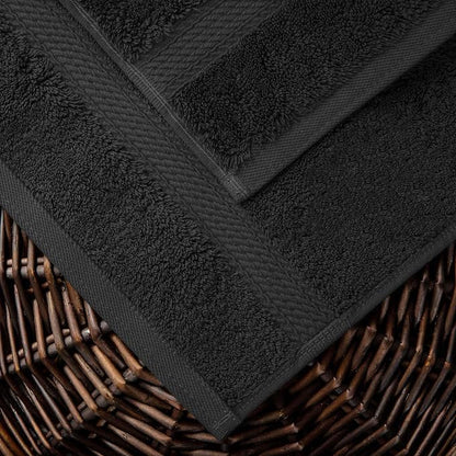 Superior Egyptian Cotton Ultra Plush & Absorbent, 10 Piece Set, Black | Quick Dry, Soft Luxury Towel Set, Bath Essentials, Guest Bath, Spa, 2 Bath, 4 Hand, 4 Face Towels, Madeline Towels
