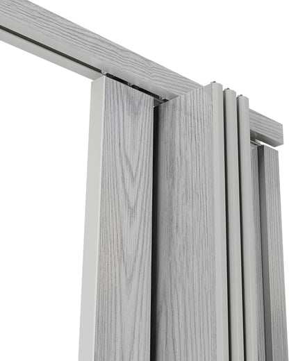 48" x 80" Premium Foldable Accordion Door,Heavy Duty,Grey | Foldable accordion doors w/ double‑walled heavy‑duty panels, ideal as interior room dividers for privacy, space‑saving design