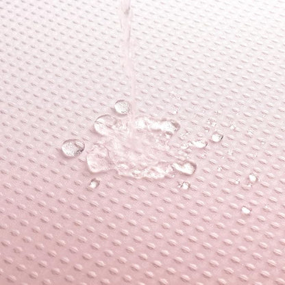 MitoVilla Extra Long Shower Curtain 72 x 84, Pink Ombre 84 inch XL Waffle Fabric Shower Curtains for Modern Luxury Bathroom Decor, Waffle Weave Textured 180GSM Weighted Shower Curtain 84 inch