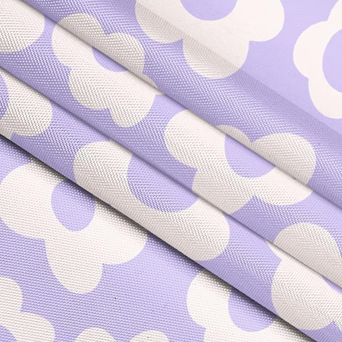 Purple Flower Shower Curtain Vintage Flower 70s 80s Abstract Floral Cute Violet Fabric Shower Curtains Bathroom Accessories 72x72