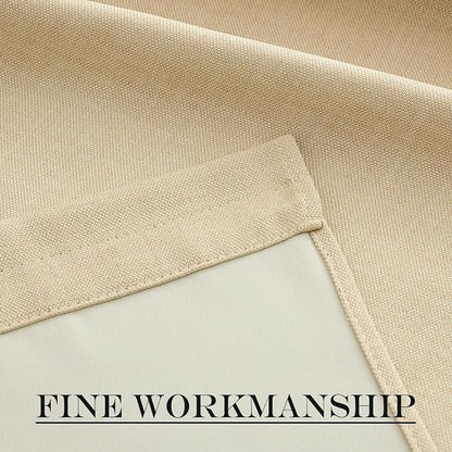 NICETOWN Faux Linen Curtain for French Door - Thermal Insulated Room Darkening Curtain Panel, Rod Pocket Noise Reducing Single Door, 36 x 72 Inches, 1 Panel, Oatmeal