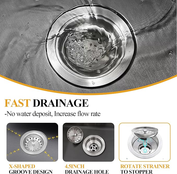Black 33x22In Drop-in Kitchen Sink, Stainless Steel,50/50 Equal Double Bowl | Modern Topmount Kitchen Sink Combo, Include SS Grid,Silicon Mat,Soap Dispenser, Compatibility With Various Kitchen Style