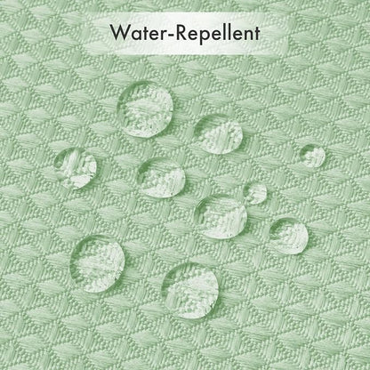 AmazerBath Mint Green Shower Curtain Waffle Textured, Light Green Shower Curtain Fabric Thick Heavy Duty 240GSM, Hotel Quality Bathroom Shower Curtains, Premium Polyester, 72 x 72 Inches