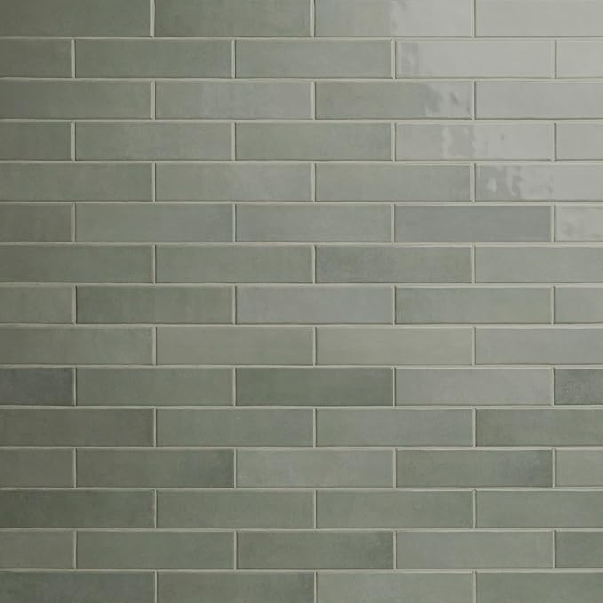 MSI Renzo Jade 3" x 3" Glossy Ceramic Subway Wall Tile, Bathroom & Kitchen, 1 Count, 1 Piece, Sample