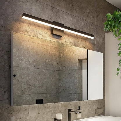 Joossnwell Black Bathroom Light Fixture Over Mirror 5CCT Dimmable Vanity Lights Bar for Bathroom Modern Bath Vanity Light 31.5 Inch Led Bath Lamp ETL Certificated