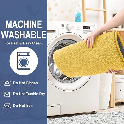 OLANLY Thick Memory Foam Bathroom Rugs 36x24, Absorbent Bath Mat, Yellow | Soft Quick Dry Bath Rugs, Non-Slip, Machine Washable Carpet for Bathroom Floor, Tub and Shower, Home Decor Accessories