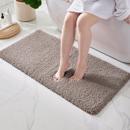 ILANGO Camel Bathroom Rugs 70" × 24" Non Slip & Super AbsorbentExtra Thick Soft, Washable Bath Carpet Runner for Floor, Microfiber Plush Shaggy Bath Mats with Tub for droom Bathtub Shower Room