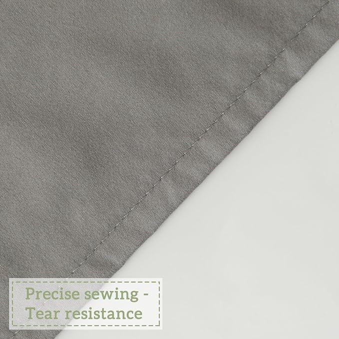 Farmhouse Ruffle Shower Curtain, Gray, 72 x 72 in | Decorative Elegant Bathroom Curtain with 12 Holes, Soft Ruched Microfiber Fabric, Vintage Handmade Design