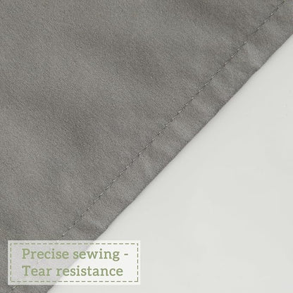 Farmhouse Ruffle Shower Curtain, Gray, 72 x 72 in | Decorative Elegant Bathroom Curtain with 12 Holes, Soft Ruched Microfiber Fabric, Vintage Handmade Design