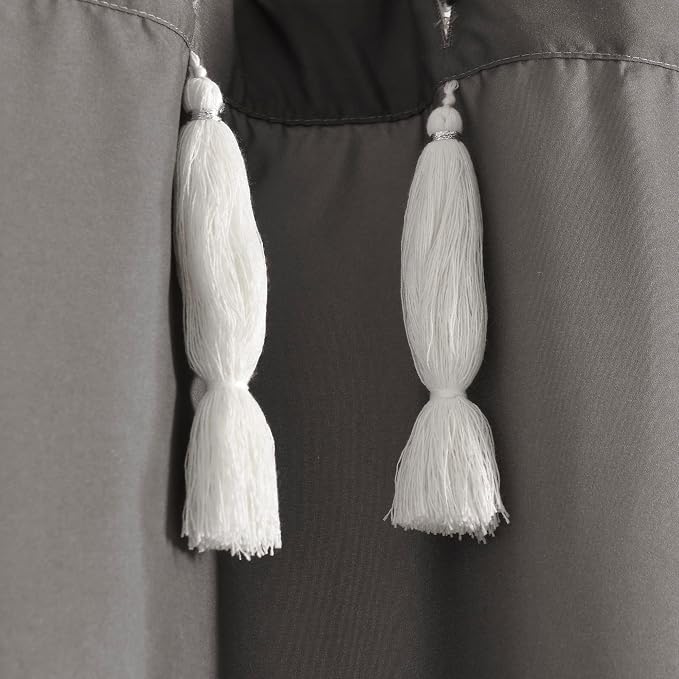Lush Decor Boho Medallion Shower Curtain Single 72" W x 72" L Dark Gray - Boho Shower Curtains for Bathroom Decor - Gray Bathroom Curtain