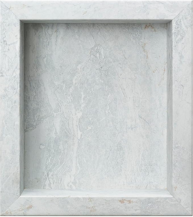 Palisade 17.5 in x 15.5 in Vinyl Shower Niche Polar Frost | Waterproof Shower Insert